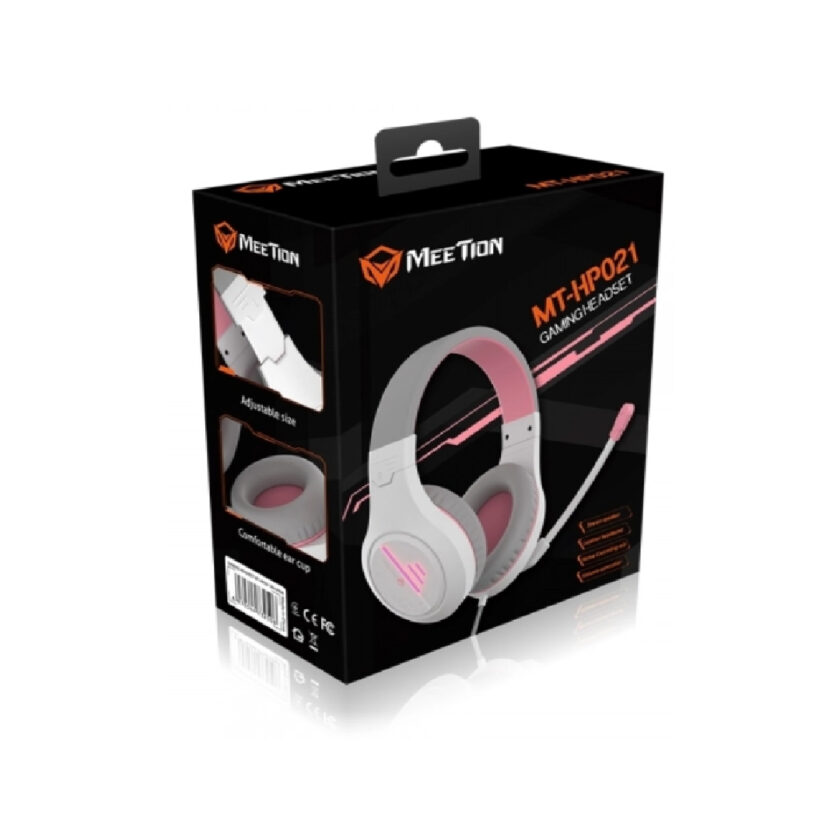AUDIFONOS GAMER MEETION PLUG 3.5 MT-HP021 PINK