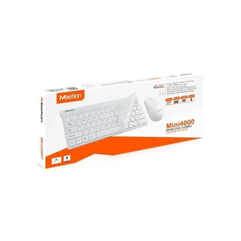 COMBO TECLADO + MOUSE MEETION MINI 4000 WHITE