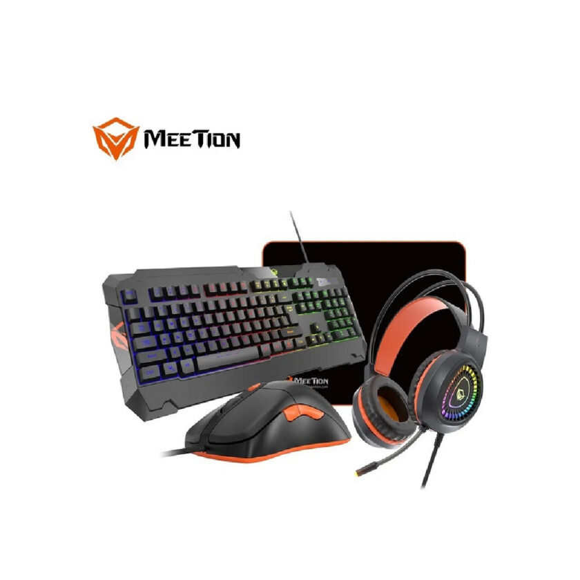 COMBO 4EN1 TECLADO MOUSE AUDIFONOS PAD GAMER MEETION MT-C505